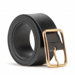 Nappa Leather Belt With A Lined Buckle - Studio - Black - M / 85cm - Massimo Dutti - Women