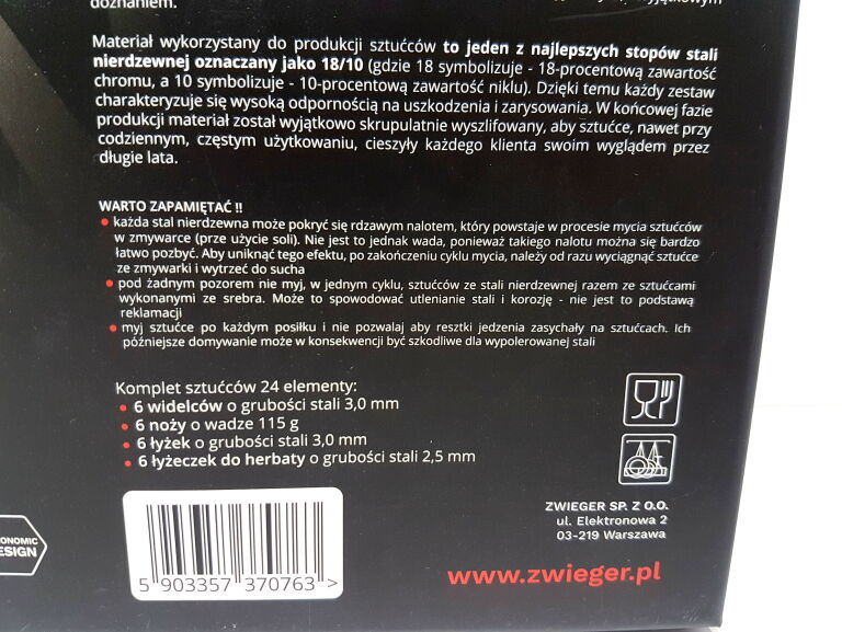 SZTUĆCE ZWIEGER KLASSIKER 24 SZT