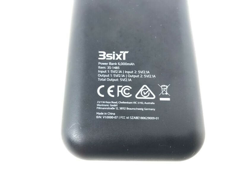 POWERBANK 3SIXT 6000 MAH USB C
