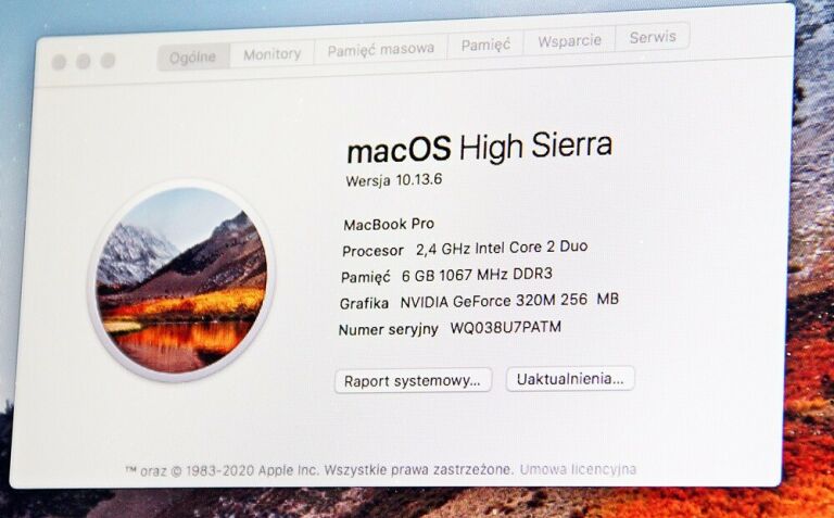 LAPTOP MACBOOK PRO A1278 CORE 2 DUO 4GB RAM 250GB