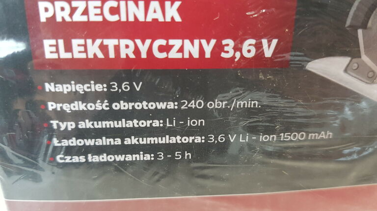 PRZECINAK ELEKTRYCZNY TOOLTEC 3,6V