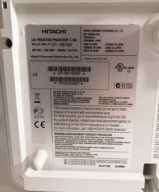 projektor-hitachi-cp-x8160-stan-bdb-okazja-model-cp-x8160