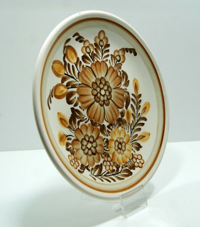 KWIECISTY TALERZ PORCELANOWY DO ZAWIESZENIA KOŁO