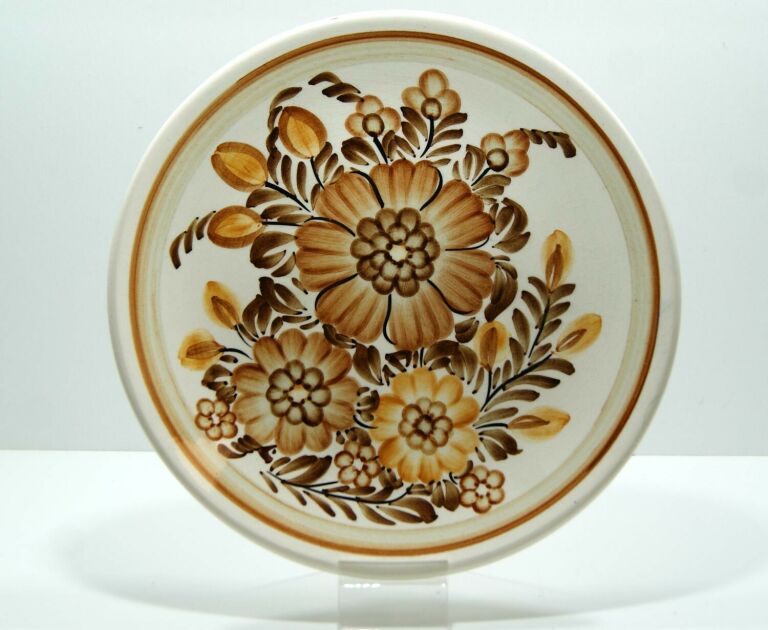 KWIECISTY TALERZ PORCELANOWY DO ZAWIESZENIA KOŁO