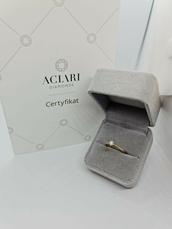 PIERŚCIONEK Z DIAMENTEM ACLARI DIAMONDS 585 14K