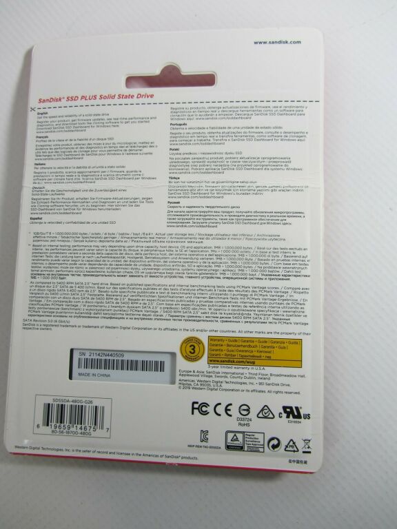 SANDISK DYSK SSD PLUS 480 GB