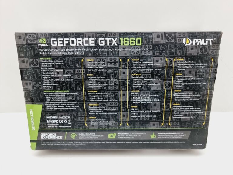 KARTA GRAFICZNA GEFORCE PALIT GTX 1660 6GB