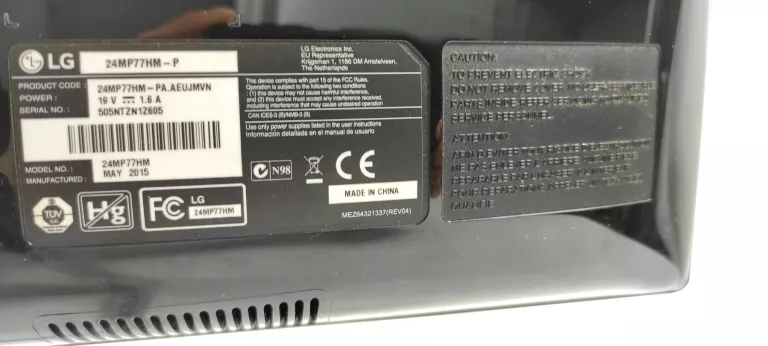 MONITOR LG 24' 24MP77HM-P