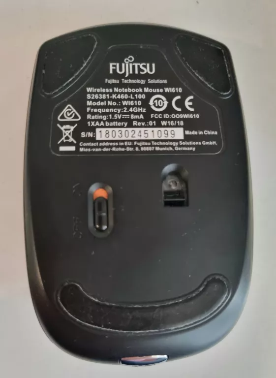 USZKODZ. MYSZ FUJITSU WI610 // 2000 DPI