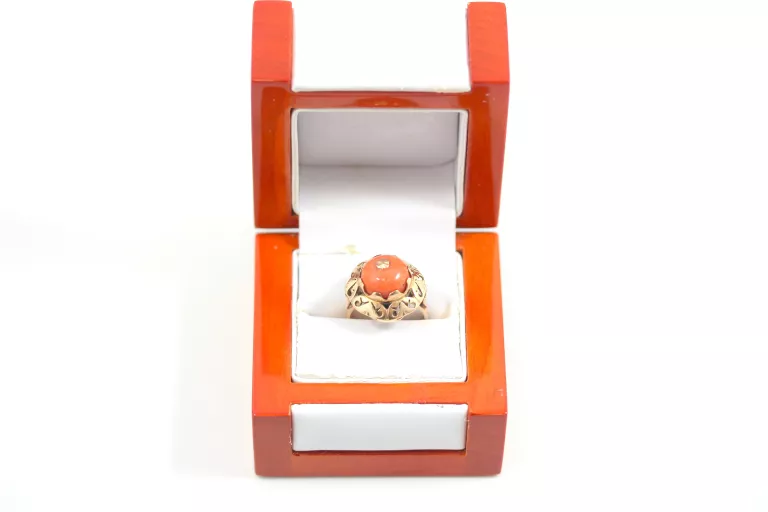 zloty-pierscionek-z-koralem-pr-585-r-14-773g-marszalkowska-60-warszawa