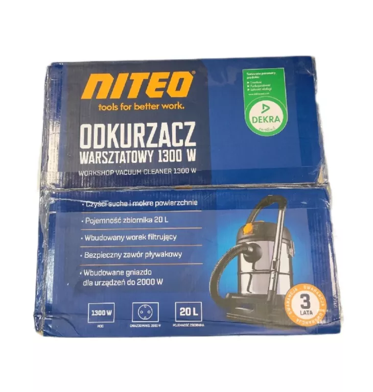 ODKURZACZ PRZEMYSŁOWY NITEO TOOLS POJM210369 1300