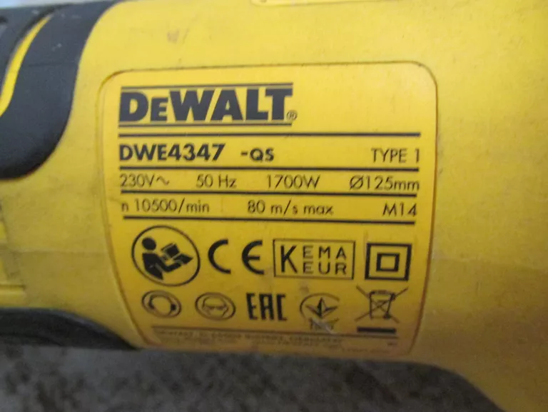 SZLIFIERKA KĄTOWA DEWALT DWE4347 1700W 2019 ROK