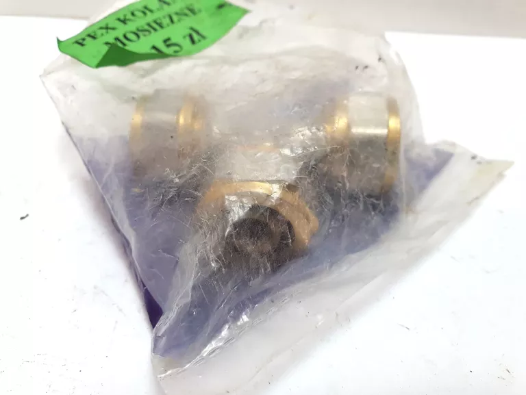 PEX TRÓJNIK MOSIĘŻNY SKRĘCANY 16X16X16 MM