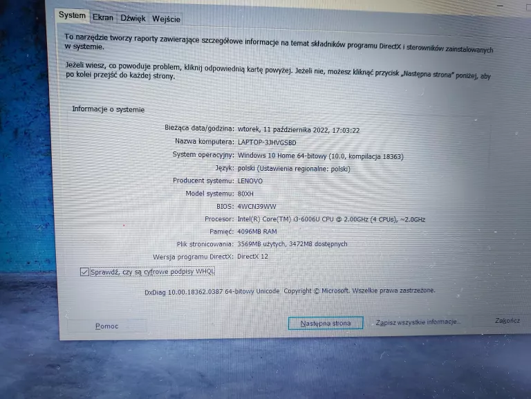 LAPTOP  LENOVO IDEAPAD 320