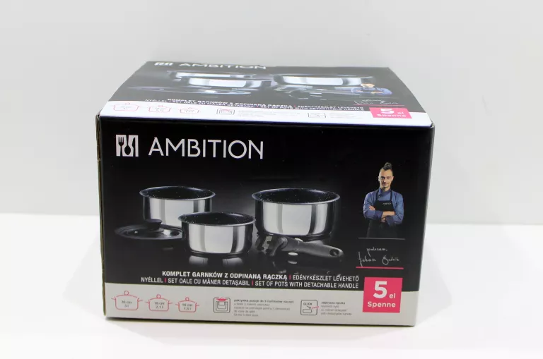 AMBITION KOMPLET GARNKÓW ODPINANA RĄCZKA 5 SPENNE