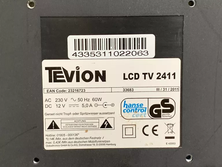 Ersatz Fernbedienung Passend Für Tevion LCD TV 2411
