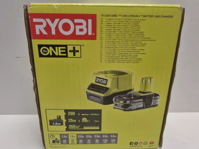 AKUMULATOR 18V 1,5AH I ŁADOWARKA RYOBI RC18120-11