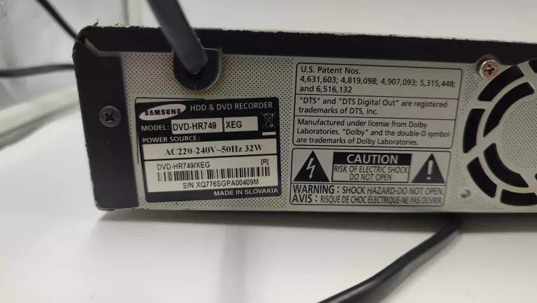 DVD SAMSUNG DVD-HR749 + PILOT