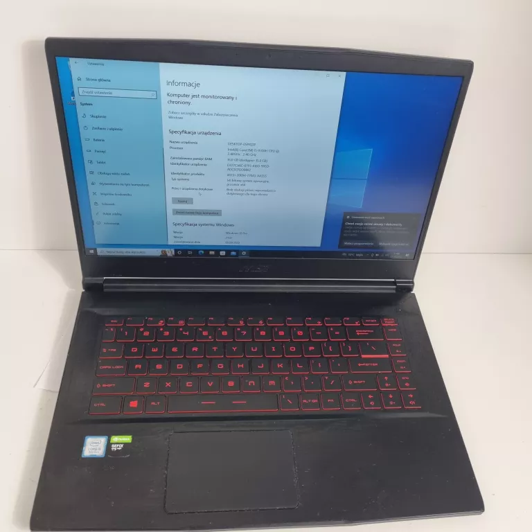 LAPTOP MSI GF65 THIN 9SEXR-825XPL