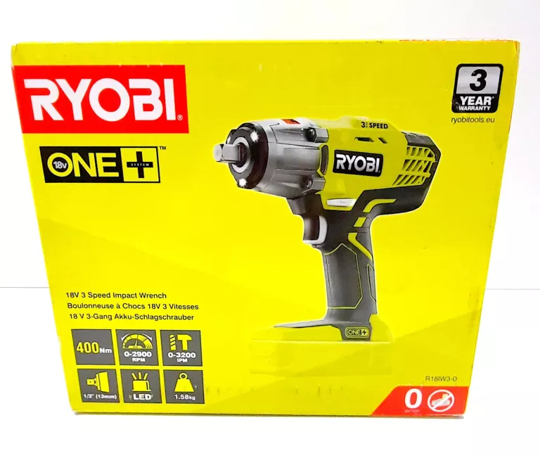 RYOBI ZESTAW WKRĘTARKA+KLUCZ UDAROWY+AKUMULATOR