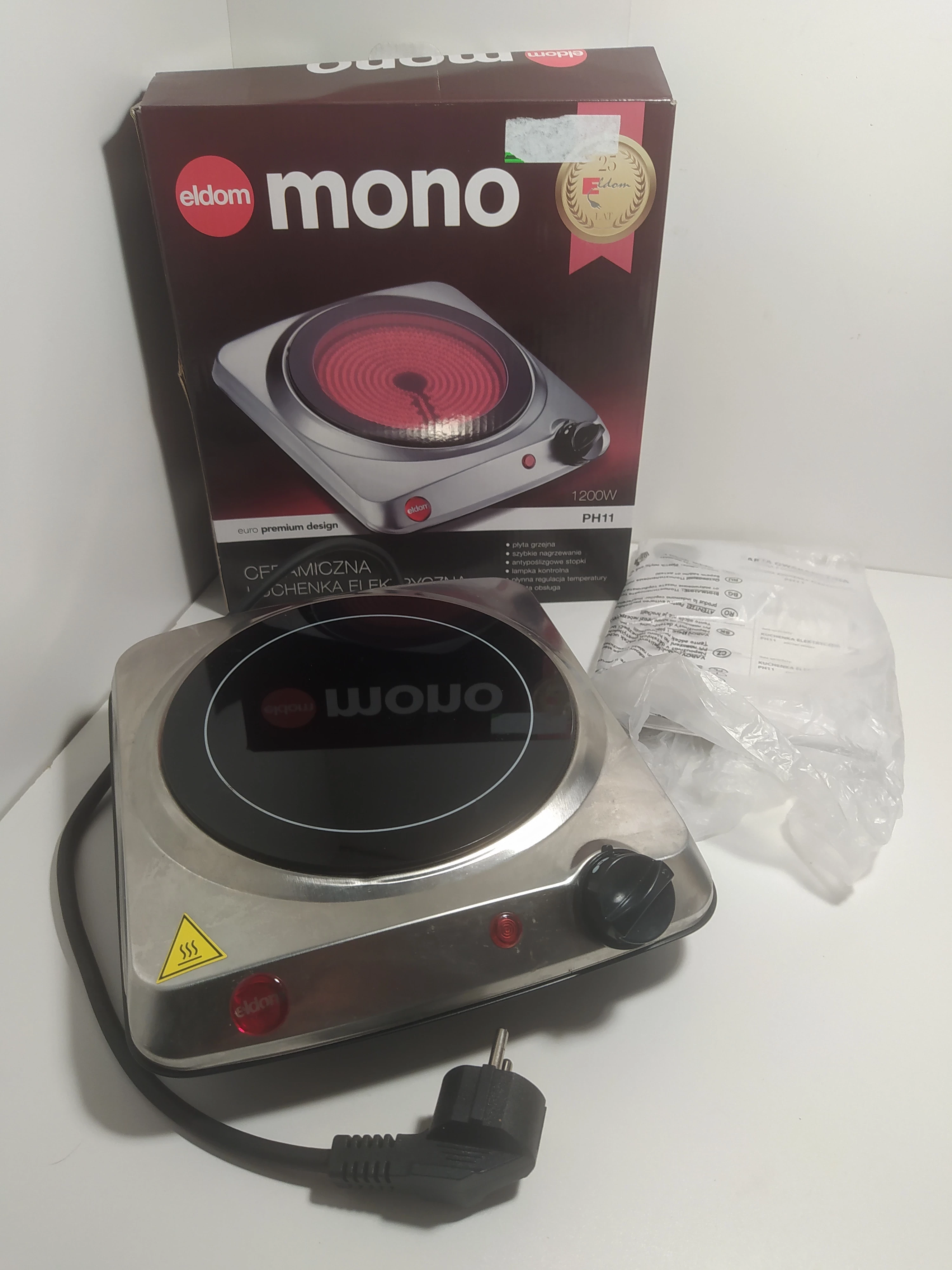 CERAMICZNA KUCHENKA ELEKTRYCZNA ELDOM PH11 23 CM | Kuchenki przenośne ...