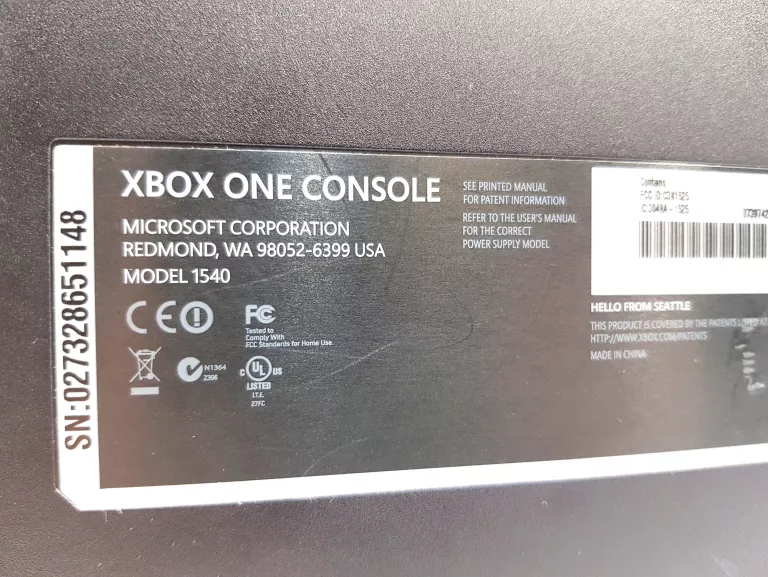 KONSOLA XBOX ONE BEZ PADA