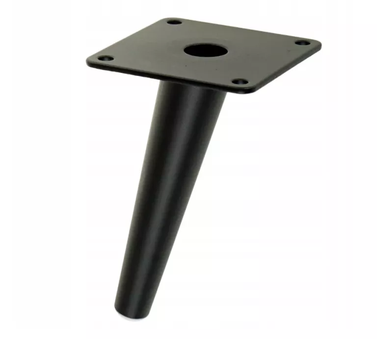 NOGA STALOWA SKOŚNA 14 CM CZARNY MAT