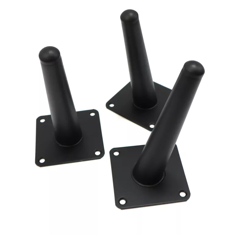 NOGA STALOWA SKOŚNA 14 CM CZARNY MAT