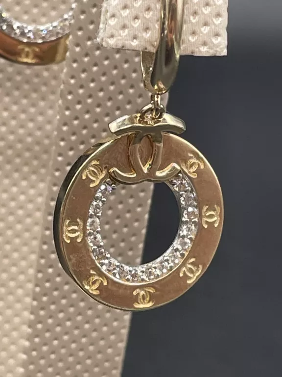 zlote-kolczyki-585-565g-coco-chanel-cc-stan-nowy