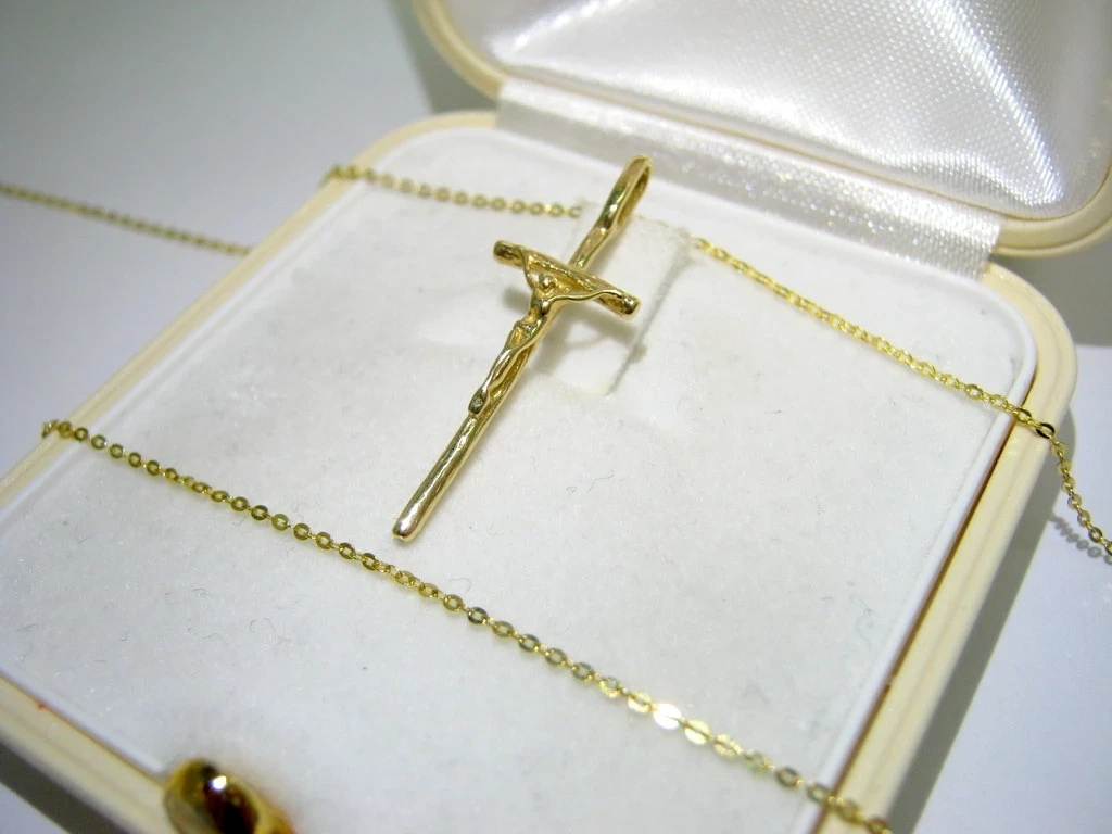 zloty-lancuszek-z-krzyzykiem-pr-585-45cm-okazja-pilsudskiego-7-tarnowskie-gory