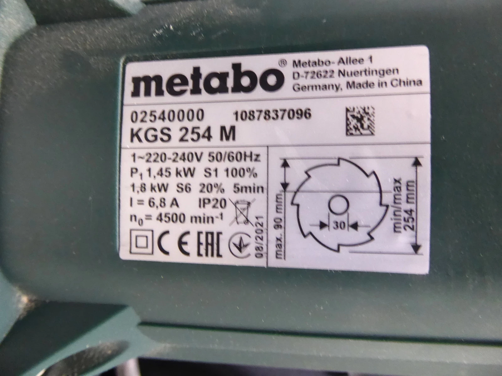 ukosnica-metabo-kgs-254-m-srednica-tarczy-254