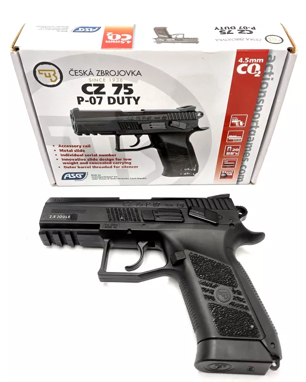 WIATRÓWKA ASG CZ 75 P-07 DUTY 4,5MM BB 22A030624