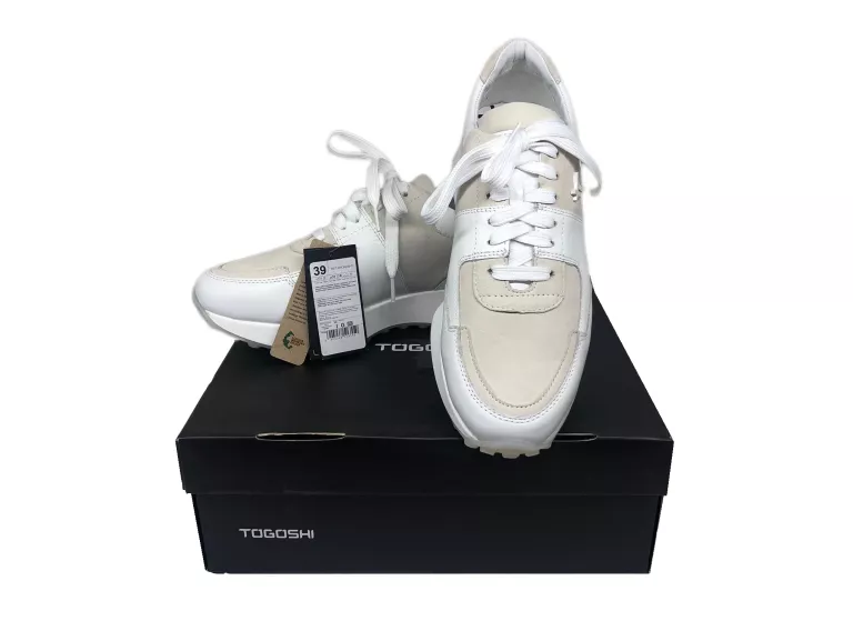 SNEAKERSY TOGOSHI RTS-KRONOS-01 SKÓRZANE BEŻ R 39