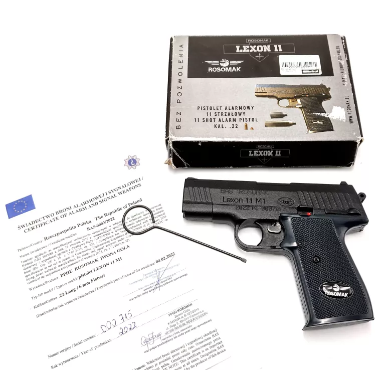 PISTOLET HUKOWY LEXON 11 M1 6MM + CERTYFIKAT
