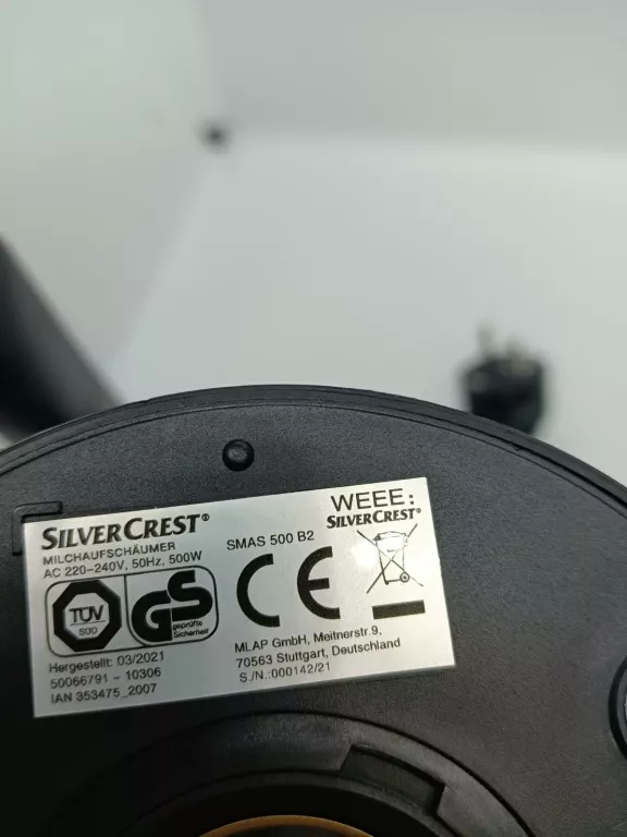 SPIENIACZ DO MLEKA SILVERCREST SMAS 500 B2 CZARNY