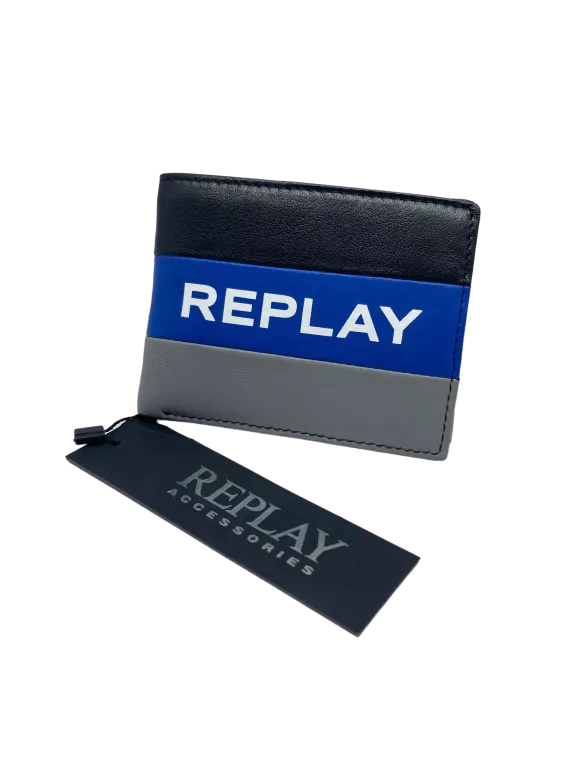 PORTFEL REPLAY NIEBIESKI FM5198,001