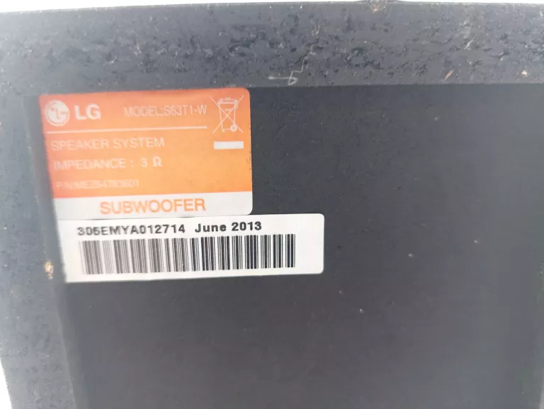 SUBWOOFER LG S63T1-W