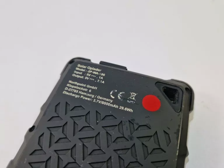 POWERBANK SOLAR OPLADER SP-WA-186 8000MAH