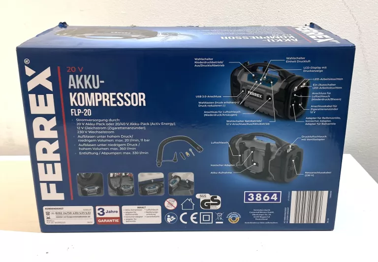 KOMPRESOR AKUMULATOROWY FERREX FLP-20