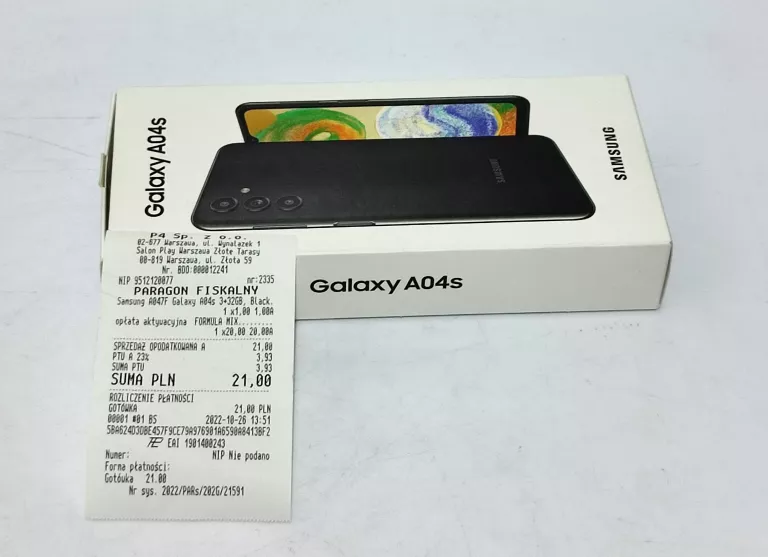 TELEFON SAMSUNG GALAXY A04S 3/32GB KOMPLET GWARAN