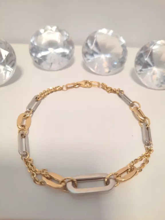 OKAZJA!!! PRZEPIĘKNA ZŁOTA BRANSOLETKA  14K 4,6