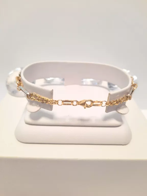 OKAZJA!!! PRZEPIĘKNA ZŁOTA BRANSOLETKA  14K 4,6