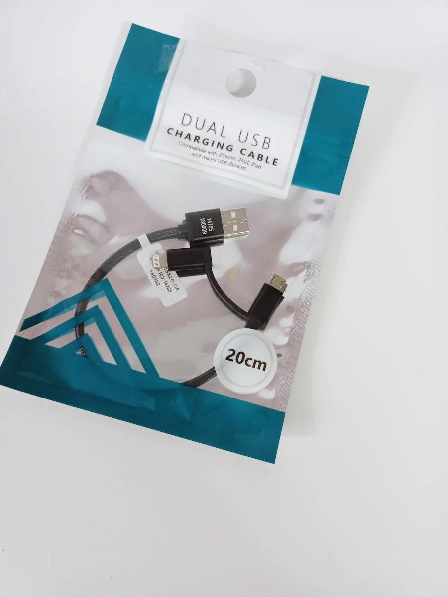 kabel-dual-micro-usb-iphone-20-cm-ean-gtin-5902270721010