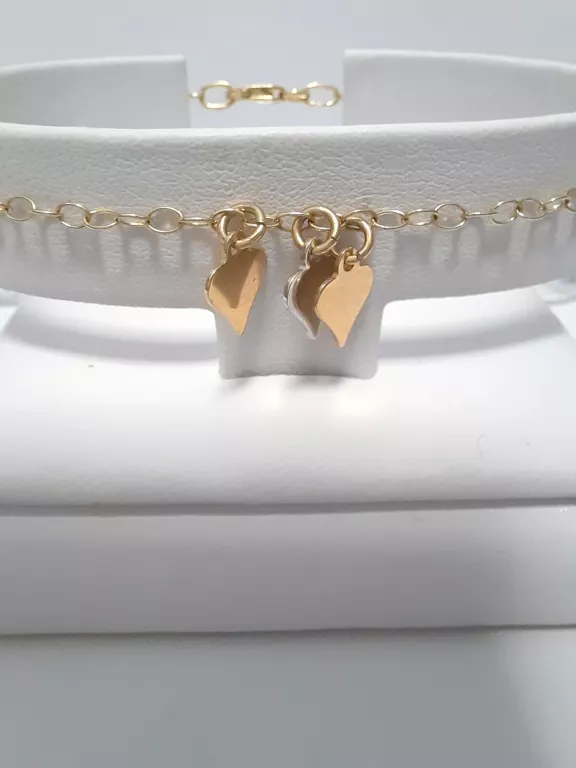 ZŁOTA BRANSOLETKA Z SERDUSZKAMI 14K 2,92G