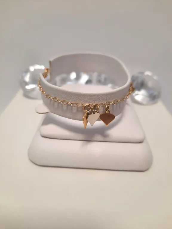 ZŁOTA BRANSOLETKA Z SERDUSZKAMI 14K 2,92G