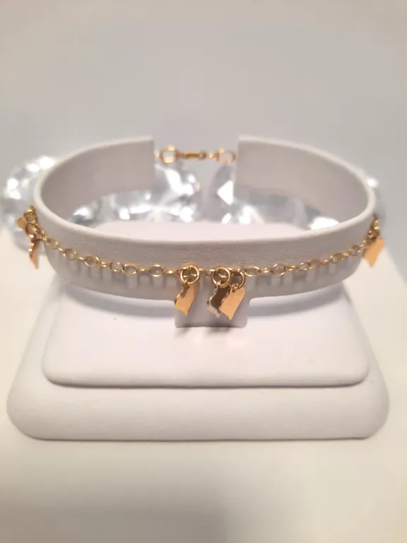 ZŁOTA BRANSOLETKA Z SERDUSZKAMI 14K 2,92G