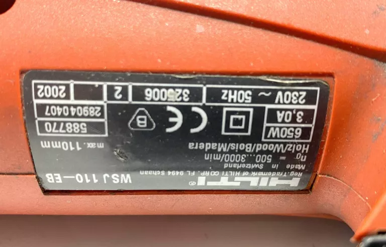 WYRZYNARKA HILTI WSJ 110-EB 650W