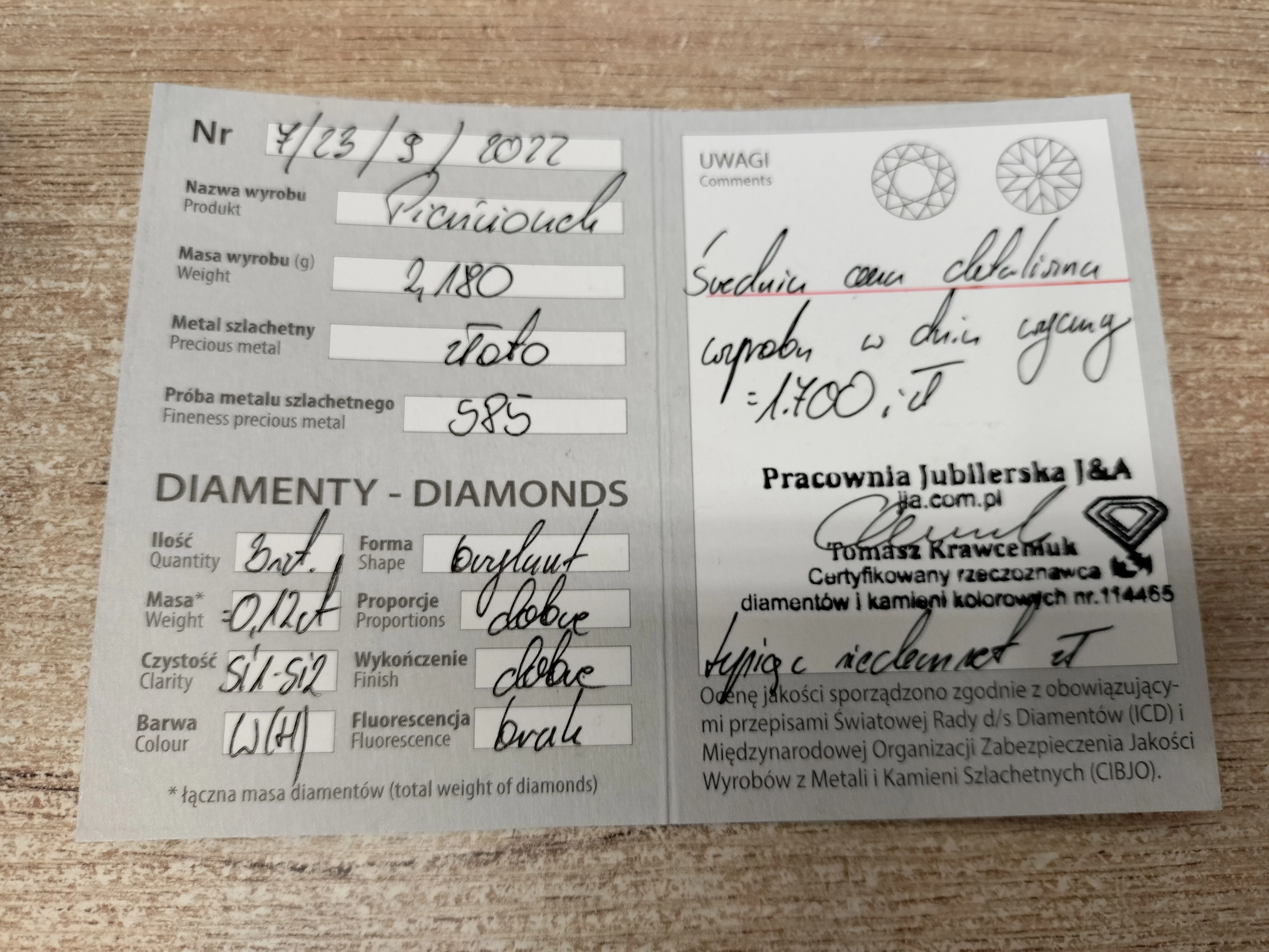 zloty-pierscionek-z-diamentami-3-szt-apart-stan-uzywany