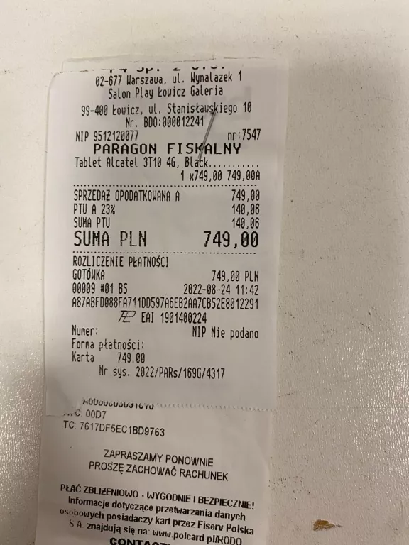 ALCATEL 3T10 10,1" 2 GB / 32 GB  GW;24.08.22