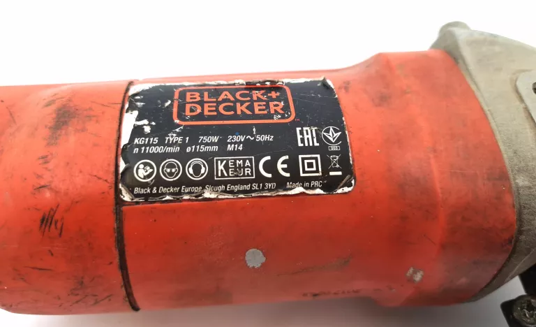 SZLIFIERKA KĄTOWA BLACK&DECKER KG115